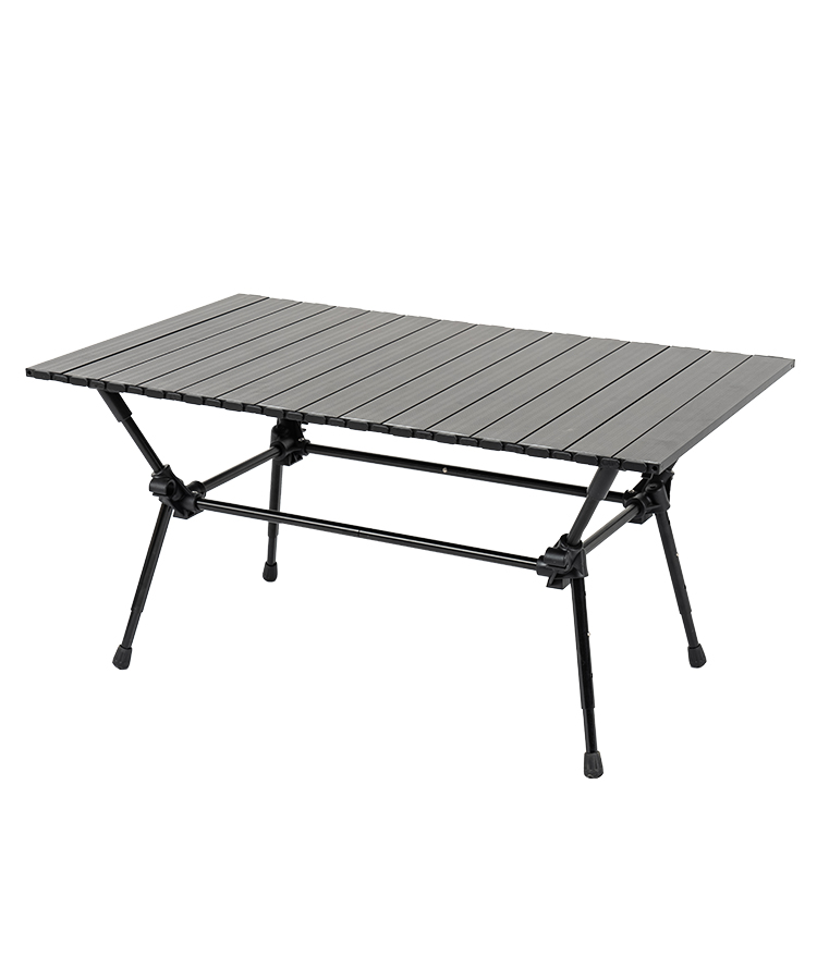 昇降式折り畳みピクニックテーブル パーティー、パティオ、ピクニック用高さ調節可能なロールアップテーブル