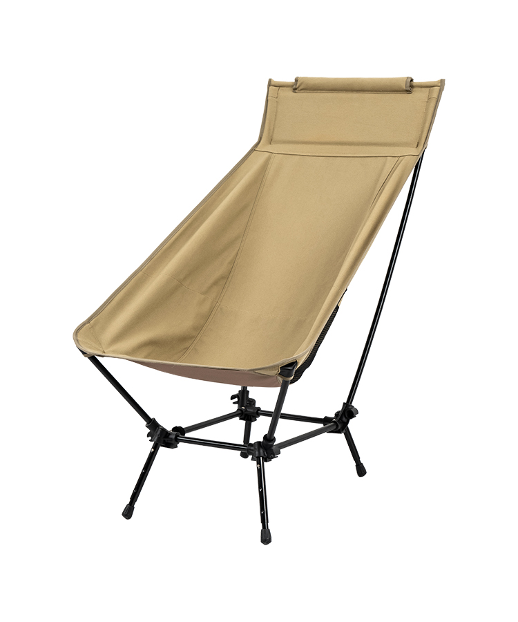 大きく調節可能な高さの正方形のキャンプチェア、枕付き